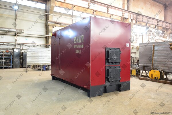 Водогрейный котел 0.9 МВт уголь дрова