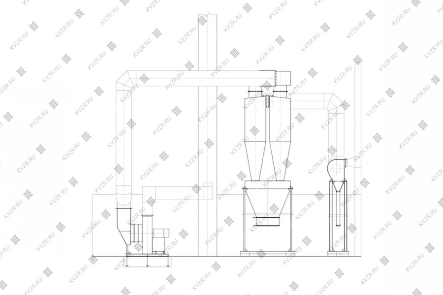 Циклон ЦН 15 примерная схема расположения в котельной